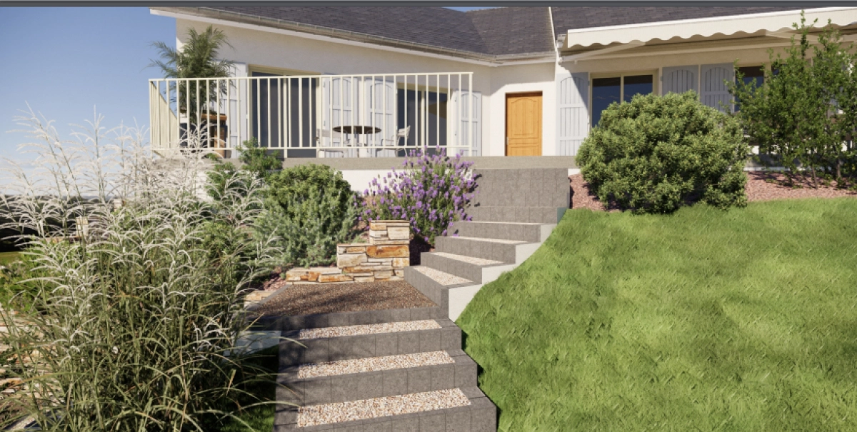 Rénovation et habillage de terrasse et escalier