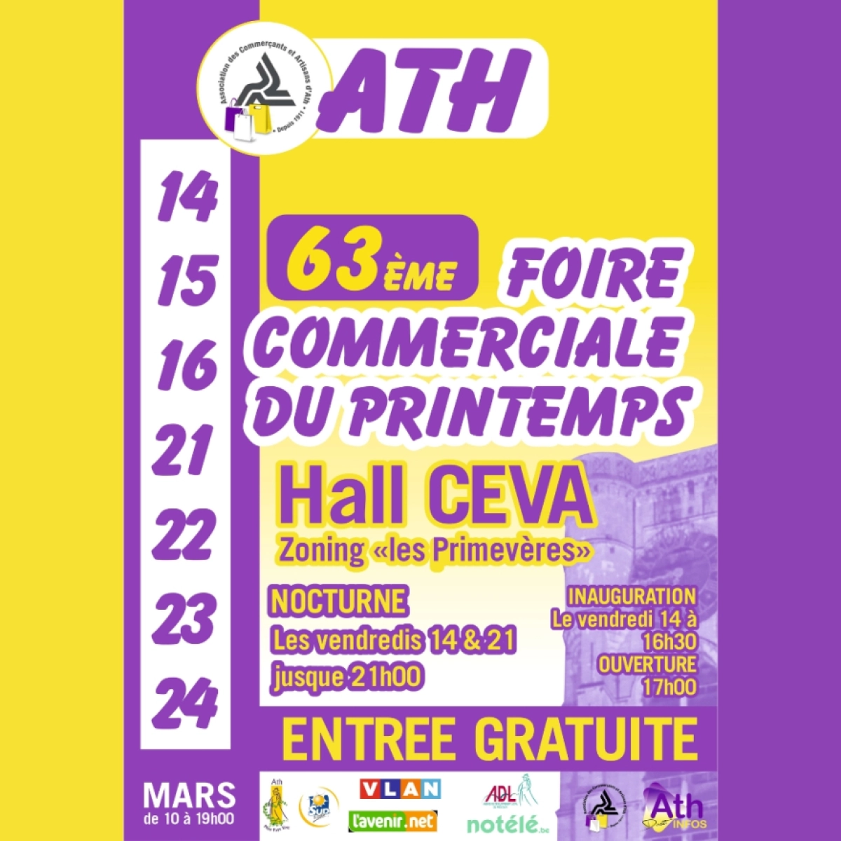 Rencontrez-nous à la Foire commerciale d'Ath !