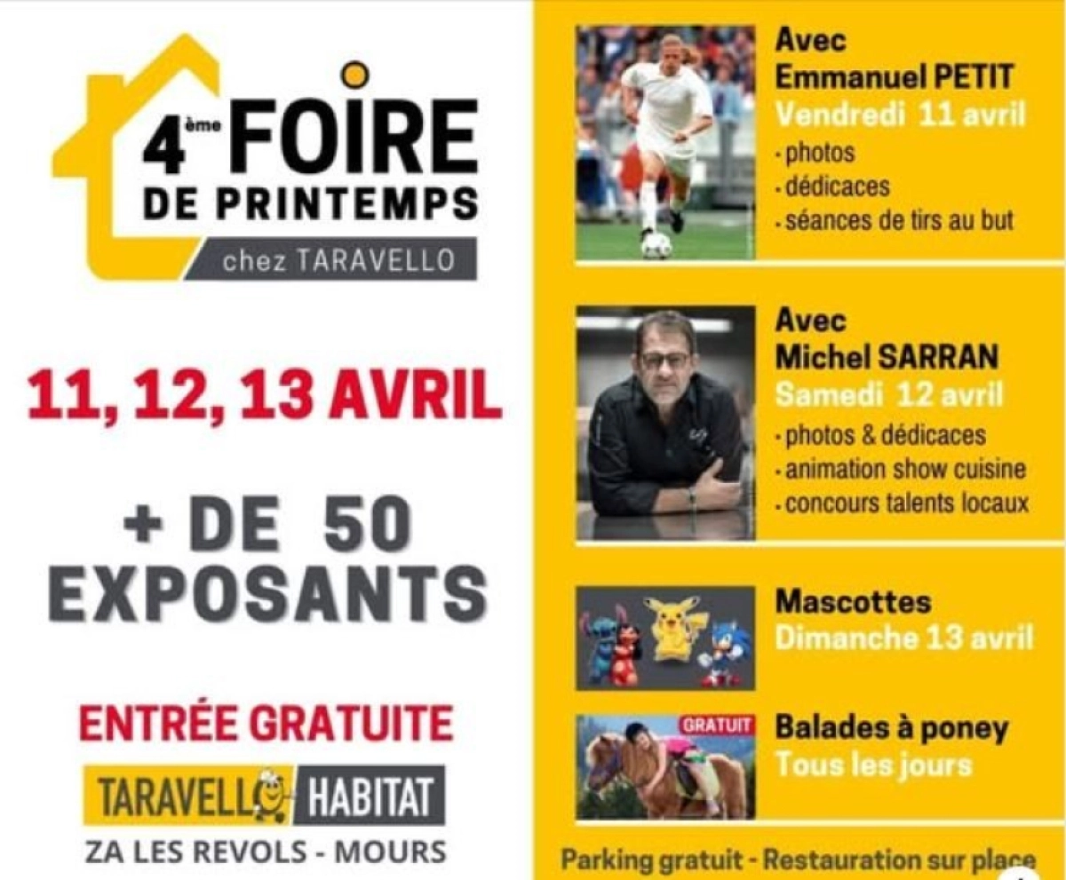 Rendez-vous à la Foire de Printemps Chez Taravello !