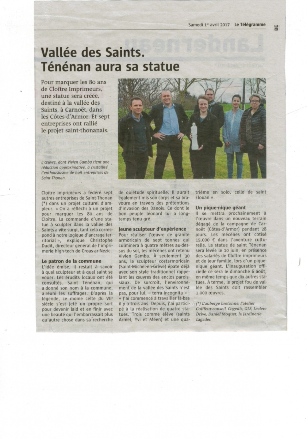 L'entreprise participe à un projet culturel local