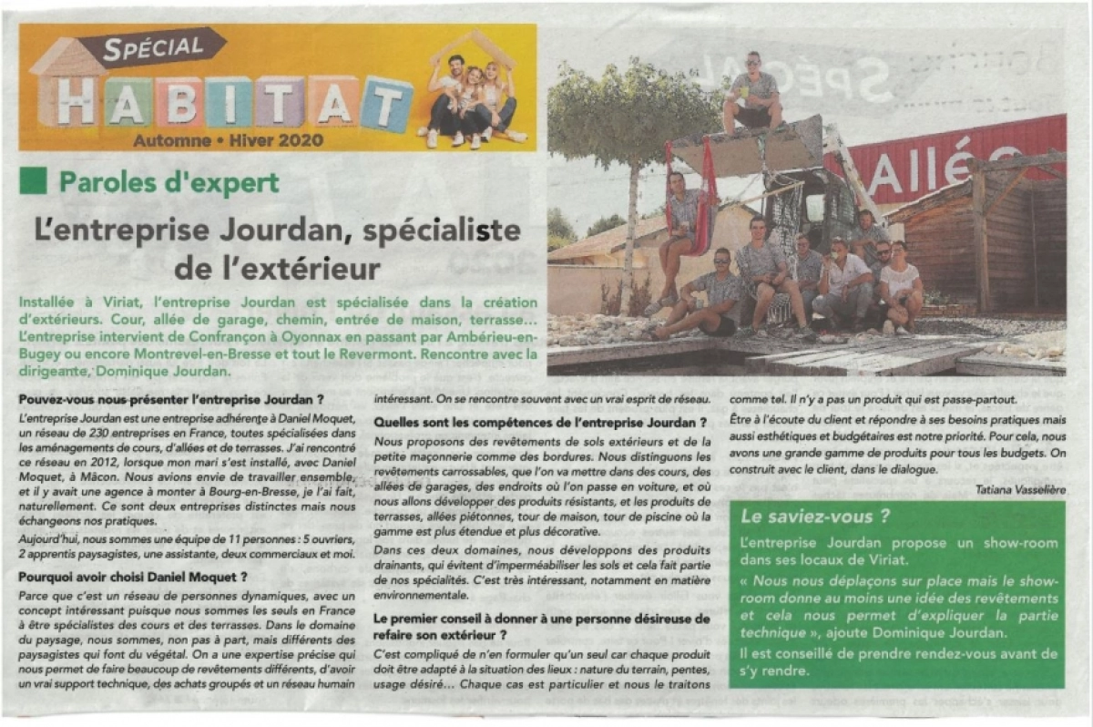 Apparition dans le journal "Ainpact"