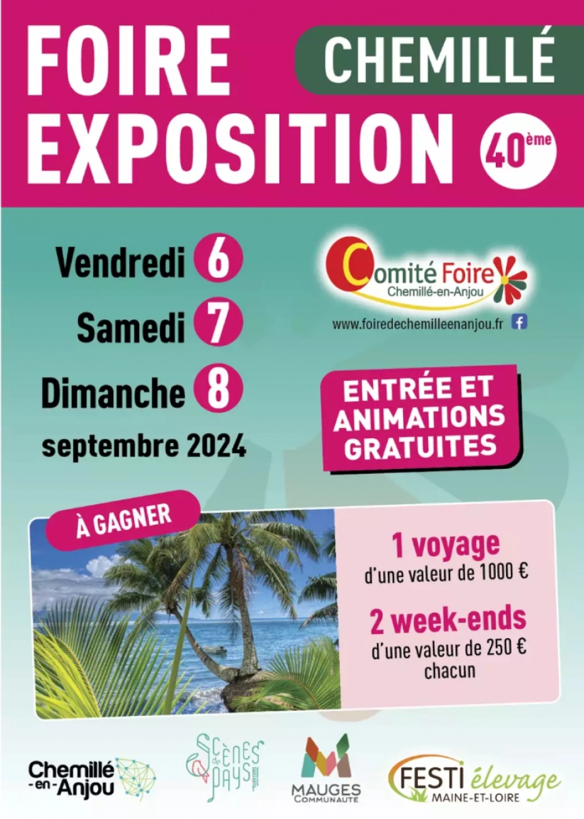 Rendez-vous à la foire de Chemillé ce week-end !