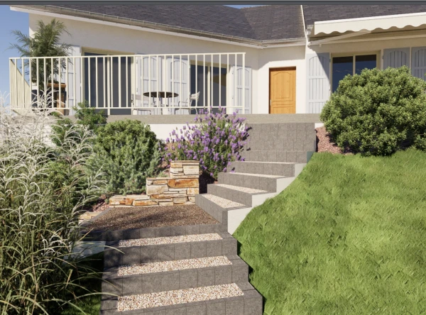 Rénovation et habillage de terrasse et escalier