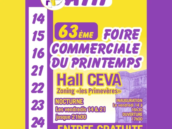 Rencontrez-nous à la Foire commerciale d'Ath !