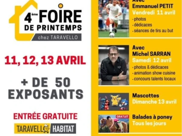 Rendez-vous à la Foire de Printemps Chez Taravello !