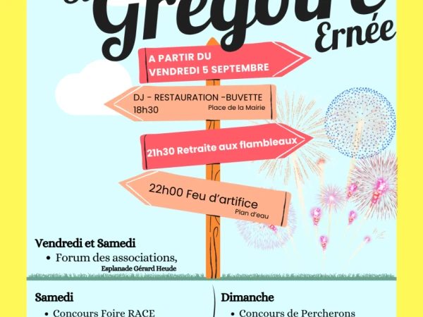 Retrouvez nous à la foire Saint Grégoire à Ernée