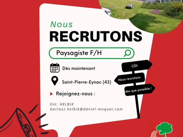 Nous recrutons un(e) Paysagiste F/H en CDI !