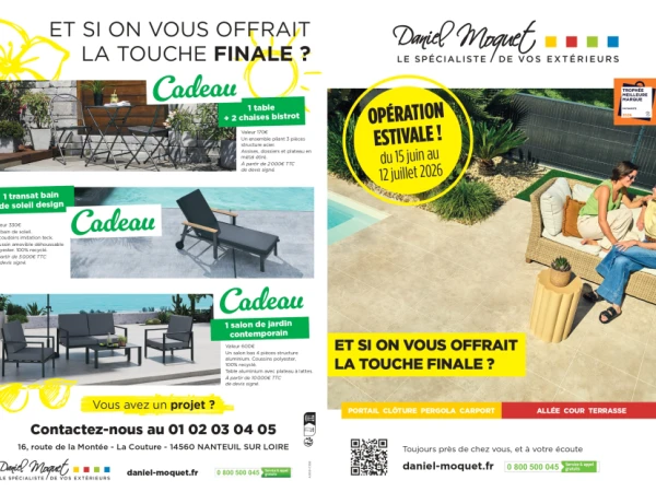 Opération Estivale du 15 juin au 12 juillet: concrétisez votre projet d'aménagement extérieur !