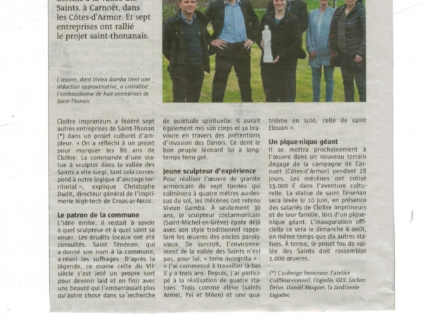 L'entreprise participe à un projet culturel local