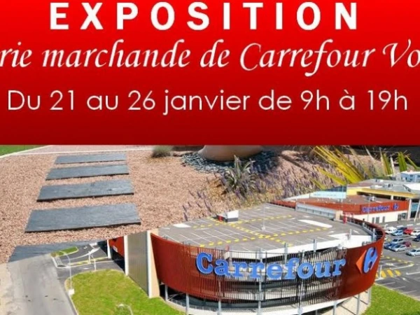 Exposition dans la galerie marchande de Carrefour Voiron
