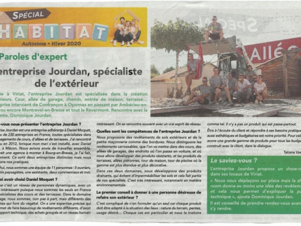Apparition dans le journal "Ainpact"