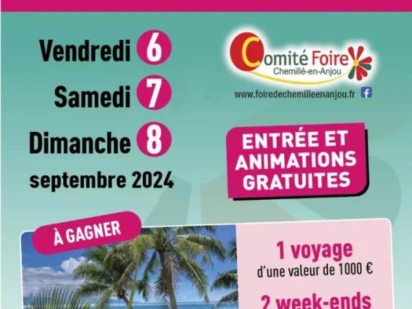 Rendez-vous à la foire de Chemillé ce week-end !
