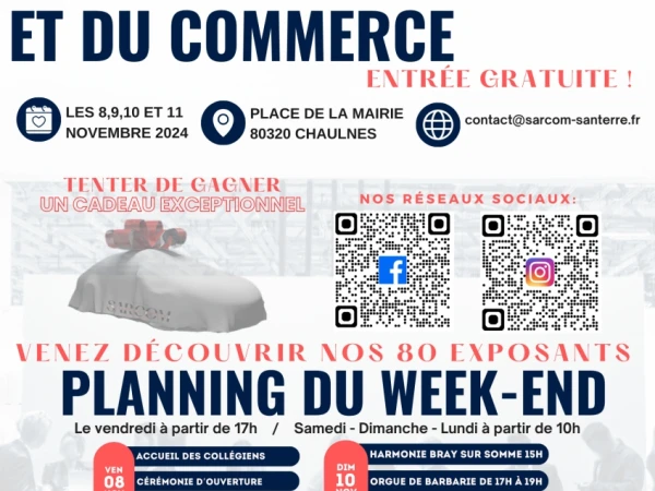 Rendez-vous au salon de l'artisanat et du commerce de Chaulnes
